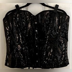 Hips and Curves plus size sequin corset. 3x but laces up to 1x or 2x.